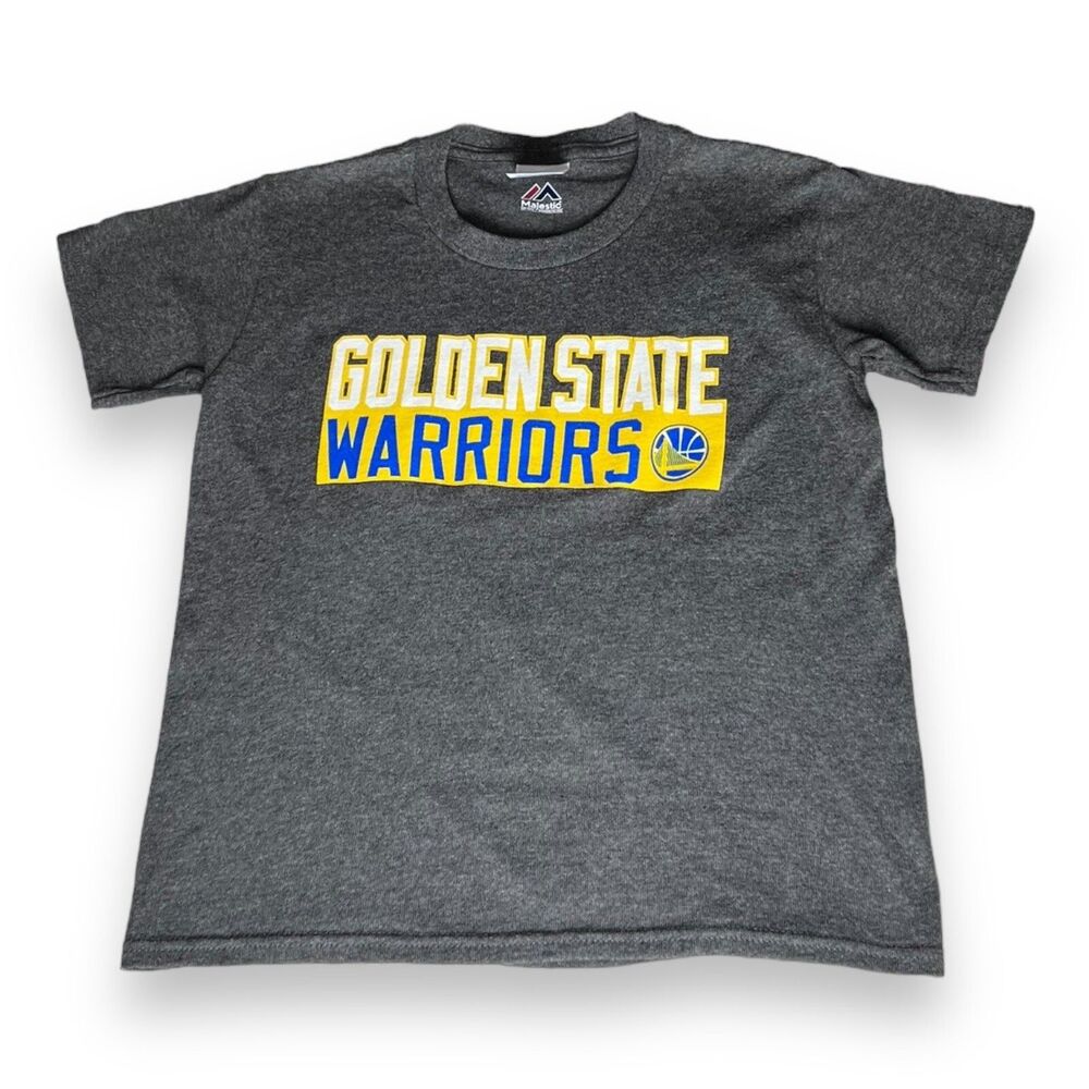 Golden State Warriors Kevin Durant #35 Gray Majestic T-shirt Youth Size S - NWT